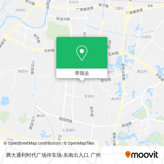 腾大通利时代广场停车场-东南出入口地图