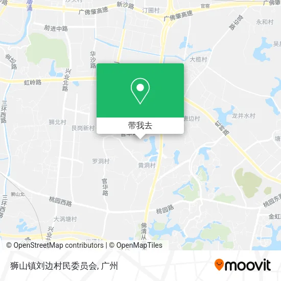 狮山镇刘边村民委员会地图