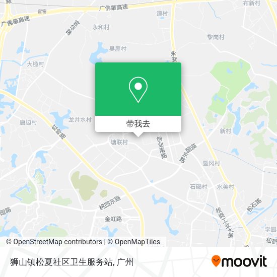 狮山镇松夏社区卫生服务站地图
