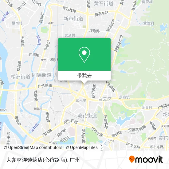 大参林连锁药店(心谊路店)地图