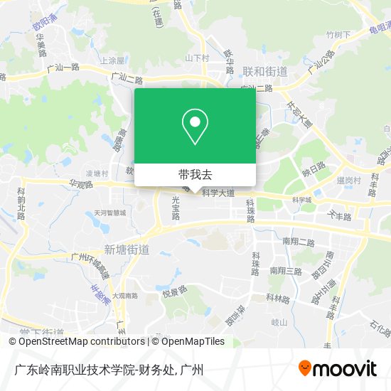 广东岭南职业技术学院-财务处地图