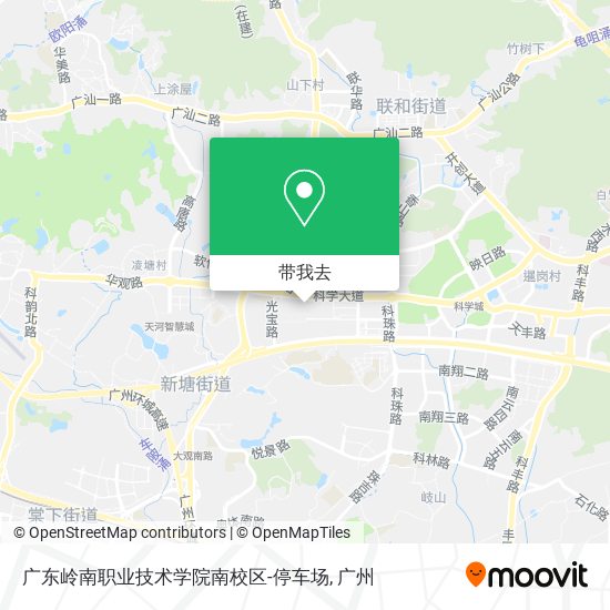 广东岭南职业技术学院南校区-停车场地图