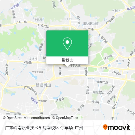广东岭南职业技术学院南校区-停车场地图