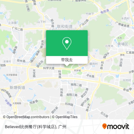 Believed比例餐厅(科学城店)地图