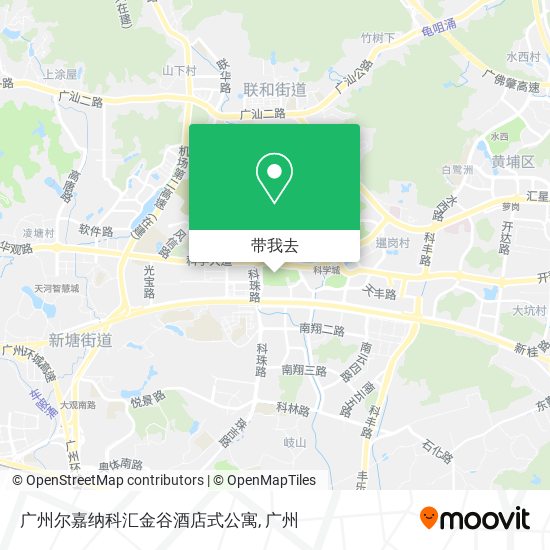 广州尔嘉纳科汇金谷酒店式公寓地图