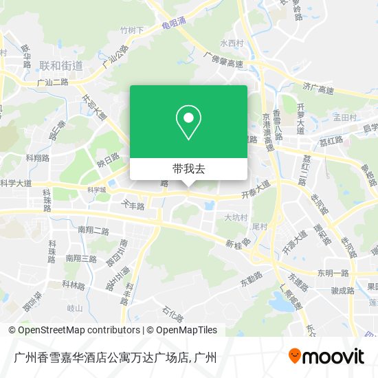 广州香雪嘉华酒店公寓万达广场店地图