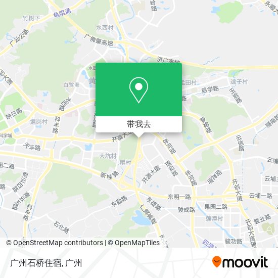 广州石桥住宿地图