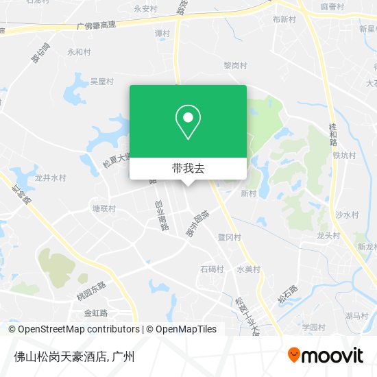 佛山松岗天豪酒店地图