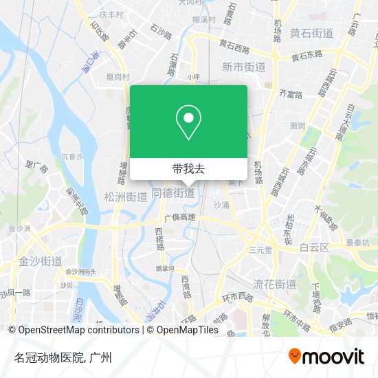 名冠动物医院地图