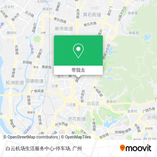 白云机场生活服务中心-停车场地图