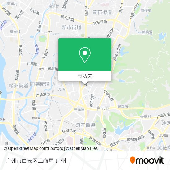 广州市白云区工商局地图