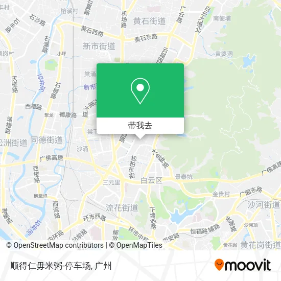 顺得仁毋米粥-停车场地图