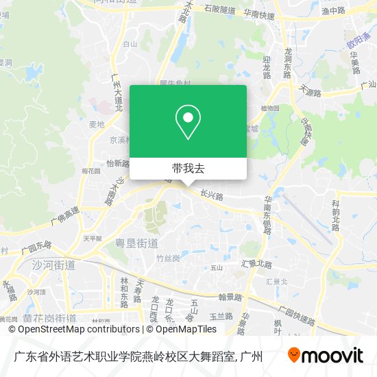 广东省外语艺术职业学院燕岭校区大舞蹈室地图