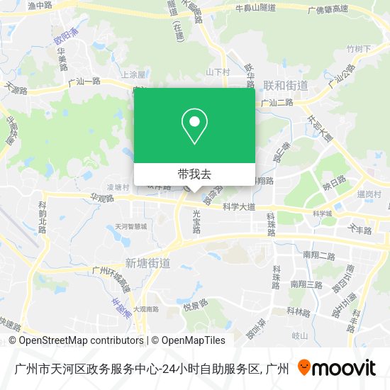 广州市天河区政务服务中心-24小时自助服务区地图