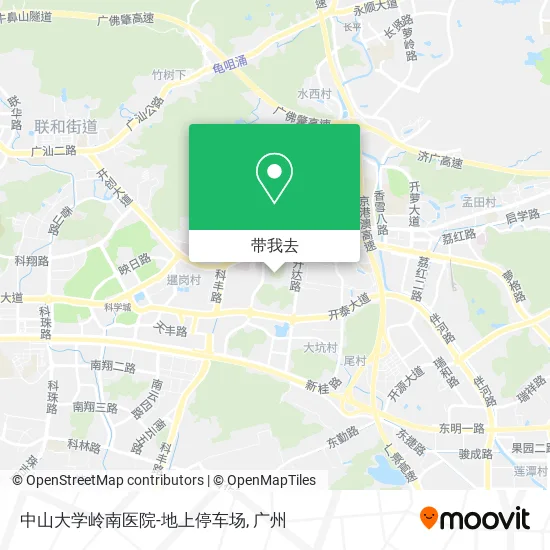 中山大学岭南医院-地上停车场地图