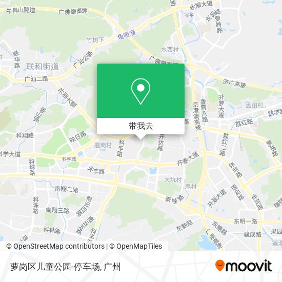 萝岗区儿童公园-停车场地图