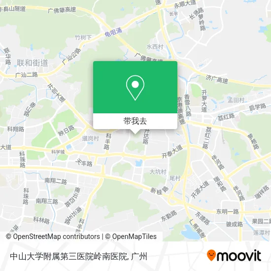 中山大学附属第三医院岭南医院地图