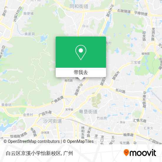 白云区京溪小学怡新校区地图