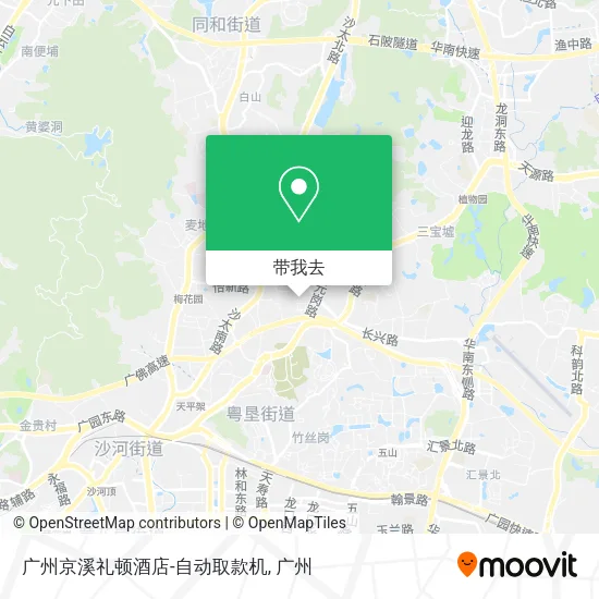 广州京溪礼顿酒店-自动取款机地图