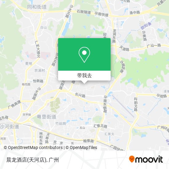 晨龙酒店(天河店)地图