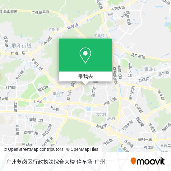 广州萝岗区行政执法综合大楼-停车场地图