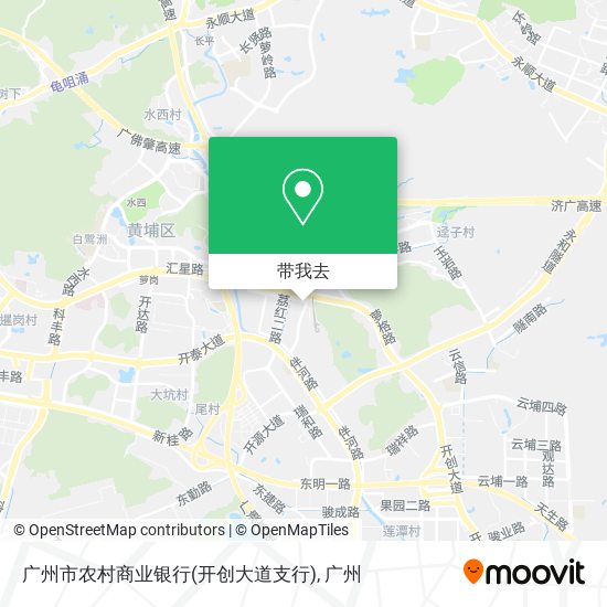 广州市农村商业银行(开创大道支行)地图