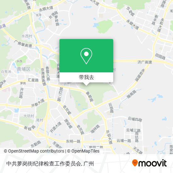 中共萝岗街纪律检查工作委员会地图
