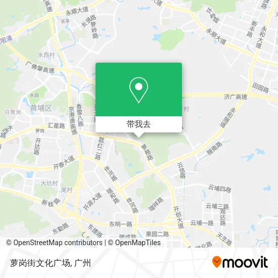 萝岗街文化广场地图