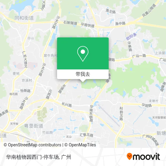 华南植物园西门-停车场地图