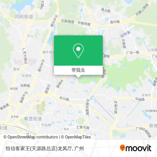 恒信客家王(天源路总店)龙凤厅地图