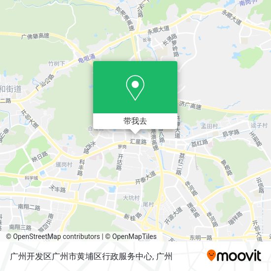 广州开发区广州市黄埔区行政服务中心地图