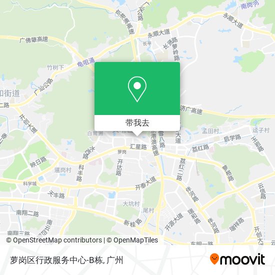 萝岗区行政服务中心-B栋地图