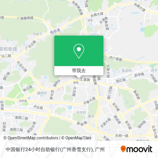 中国银行24小时自助银行(广州香雪支行)地图