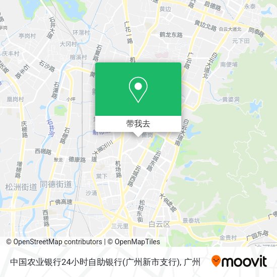 中国农业银行24小时自助银行(广州新市支行)地图