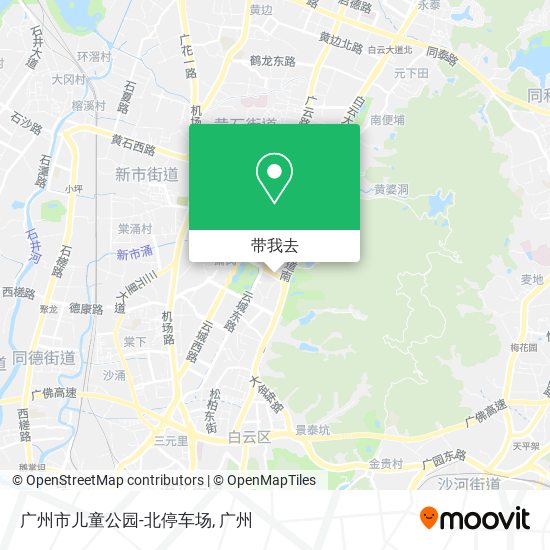 广州市儿童公园-北停车场地图