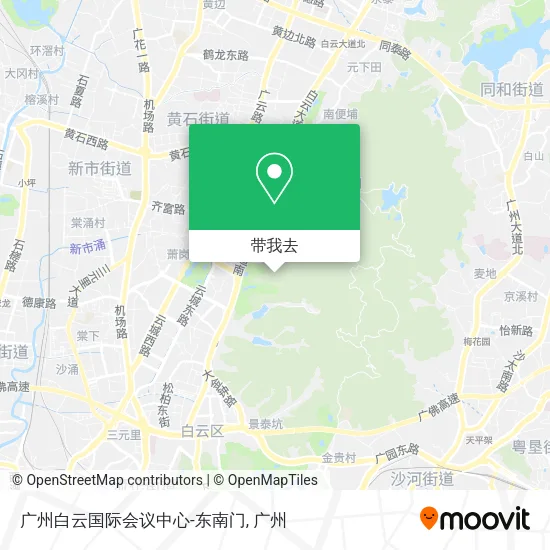 广州白云国际会议中心-东南门地图