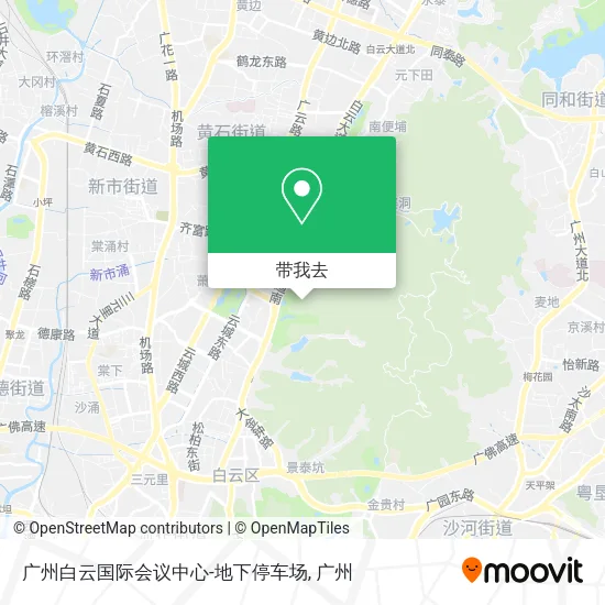 广州白云国际会议中心-地下停车场地图