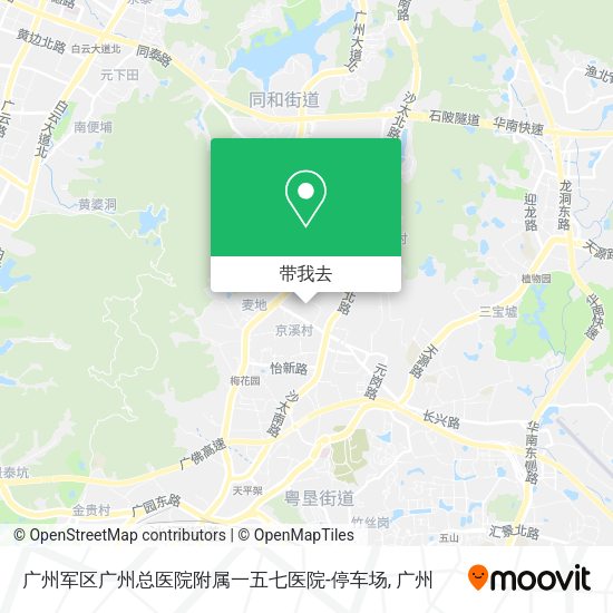 广州军区广州总医院附属一五七医院-停车场地图