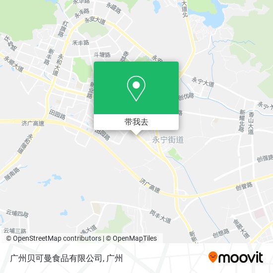 广州贝可曼食品有限公司地图