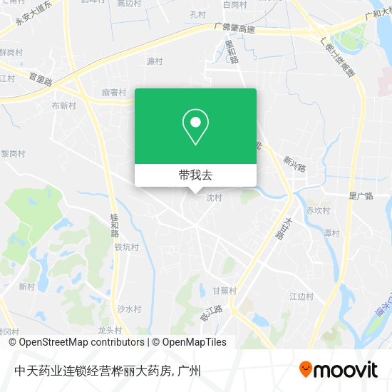 中天药业连锁经营桦丽大药房地图