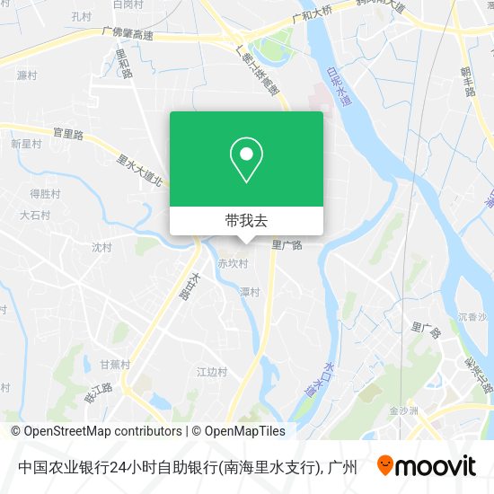 中国农业银行24小时自助银行(南海里水支行)地图