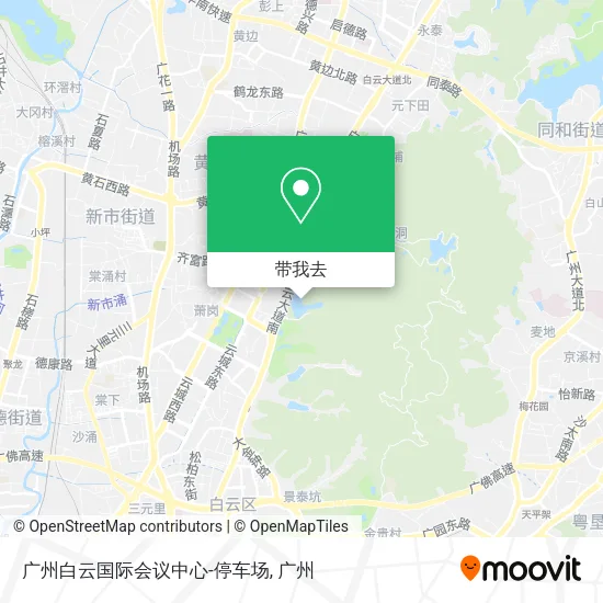 广州白云国际会议中心-停车场地图