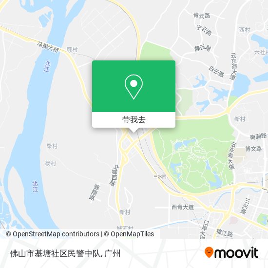佛山市基塘社区民警中队地图