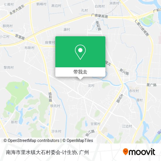 南海市里水镇大石村委会-计生协地图
