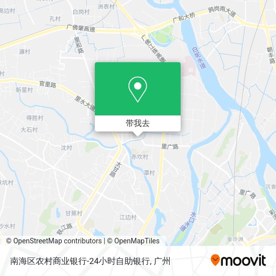 南海区农村商业银行-24小时自助银行地图