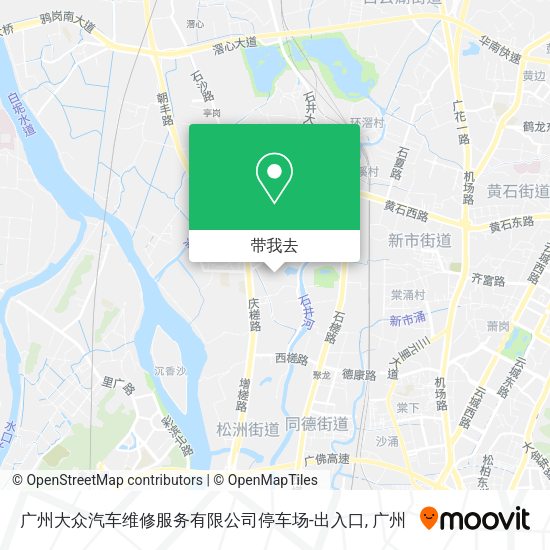广州大众汽车维修服务有限公司停车场-出入口地图