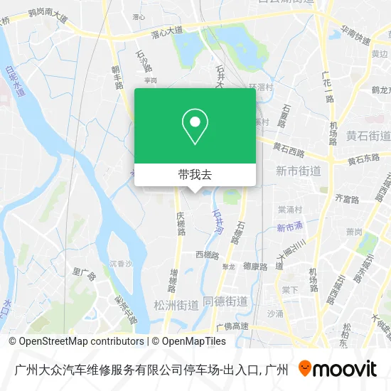 广州大众汽车维修服务有限公司停车场-出入口地图