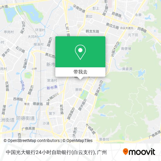 中国光大银行24小时自助银行(白云支行)地图