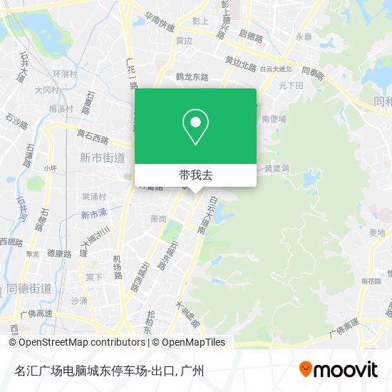 名汇广场电脑城东停车场-出口地图