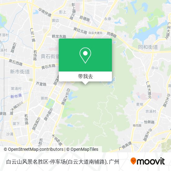 白云山风景名胜区-停车场(白云大道南辅路)地图